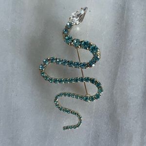 Rhinestone snake pin